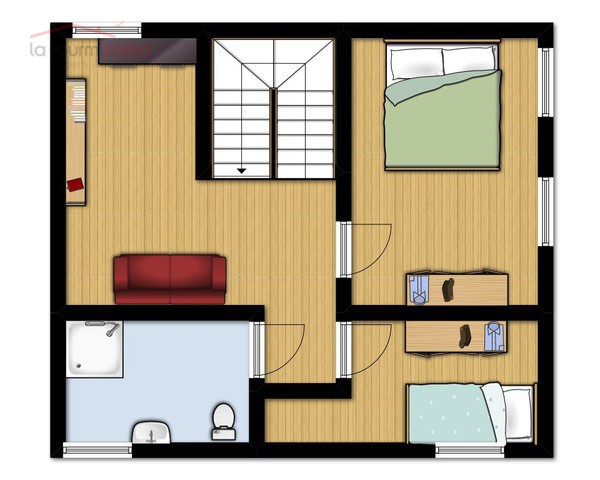 Appartement 2ch en duplex - Plan 1er